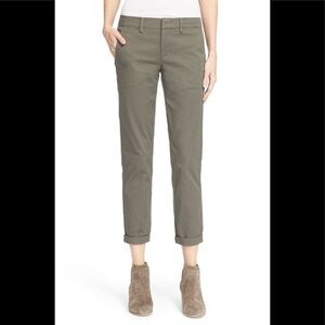NWT Vince Stretch Cotton Boyfriend Trousers Sz 8